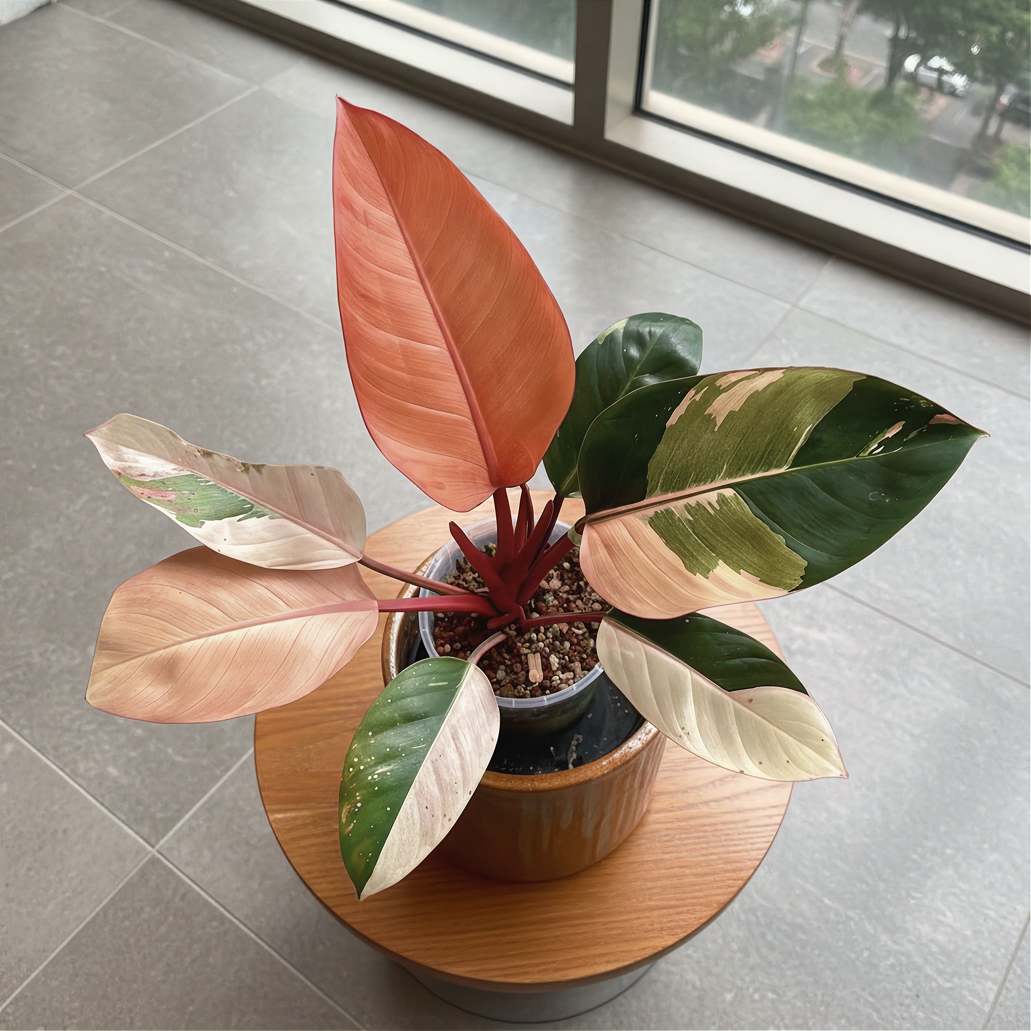Philodendron Red Congo Variegated (Pre-Order)