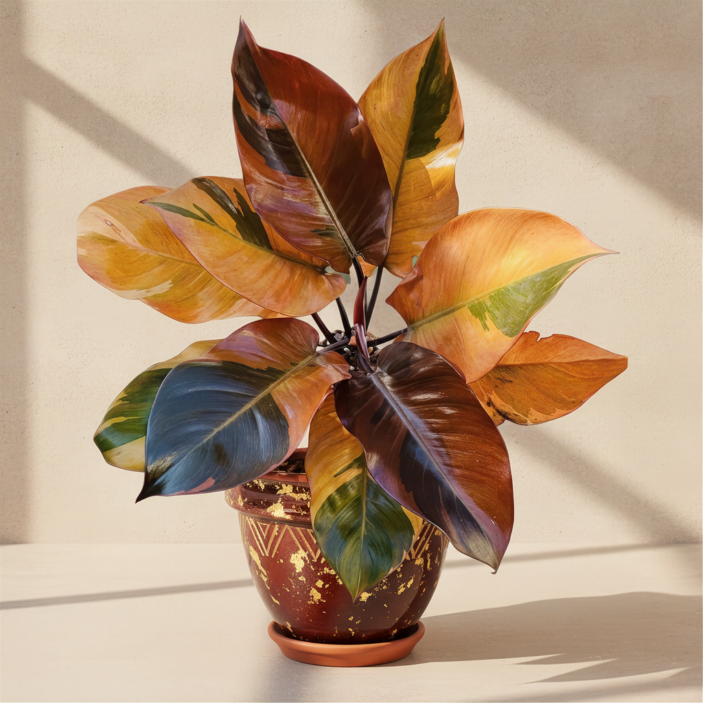 Philodendron Black Cardinal Variegated