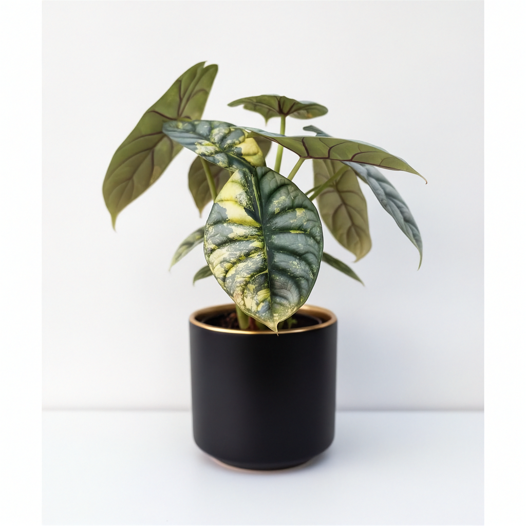 Alocasia Silver Dragon Aurea Variegated