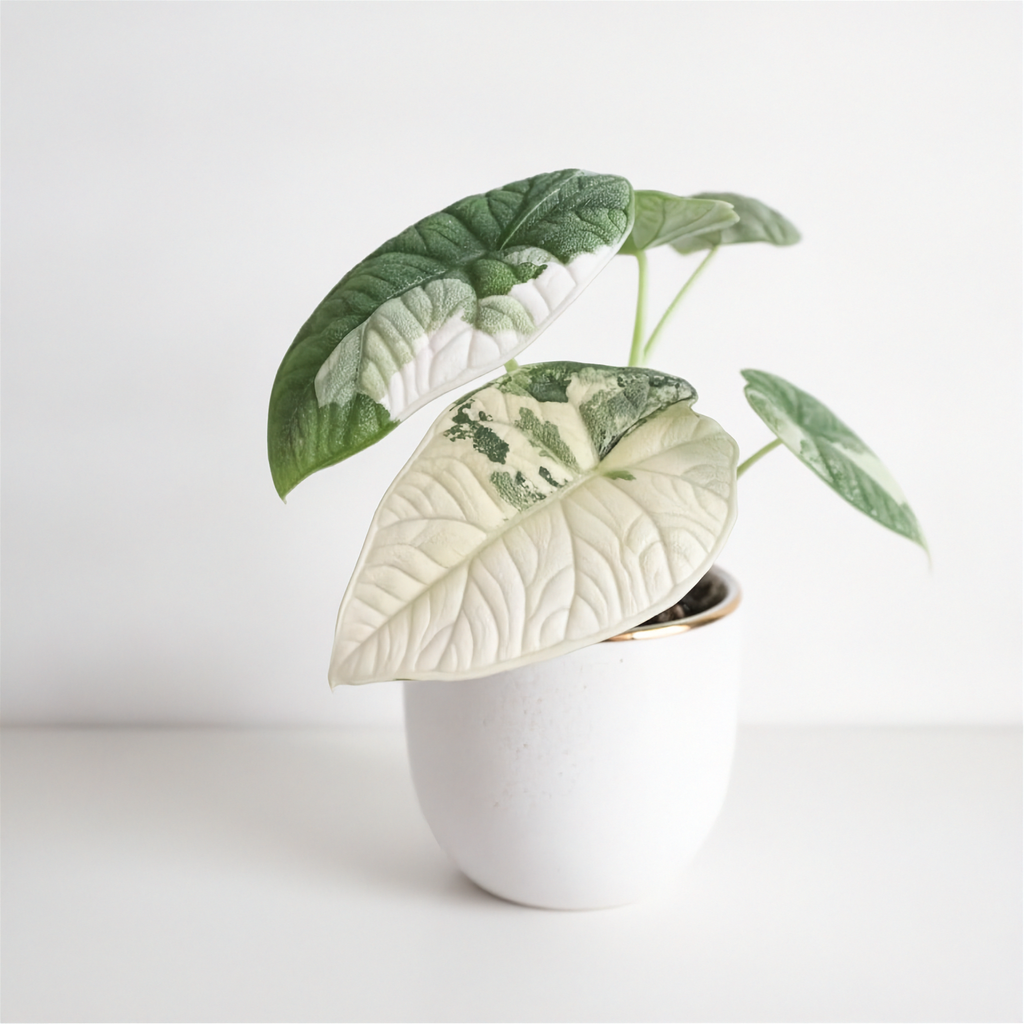 Alocasia Melo Albo Variegated