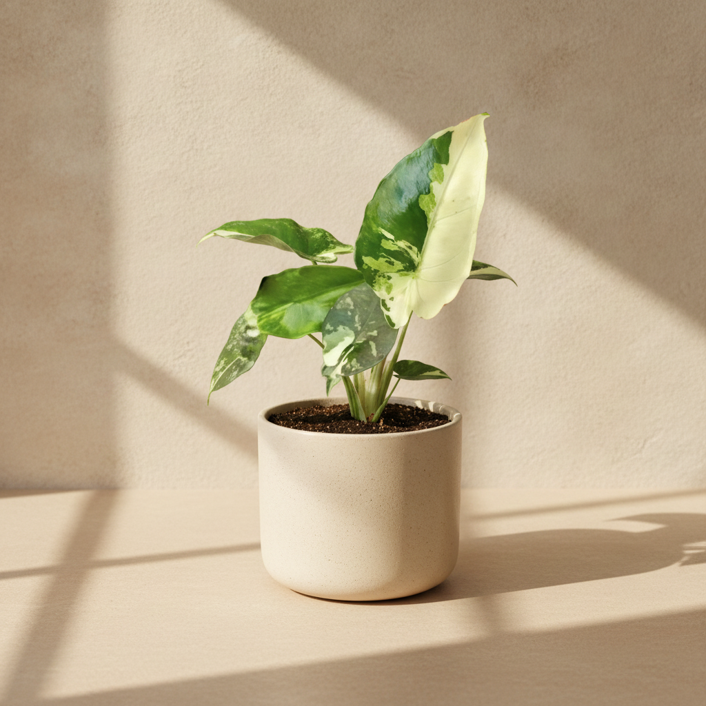Alocasia Princeps Narrow Albo Variegated