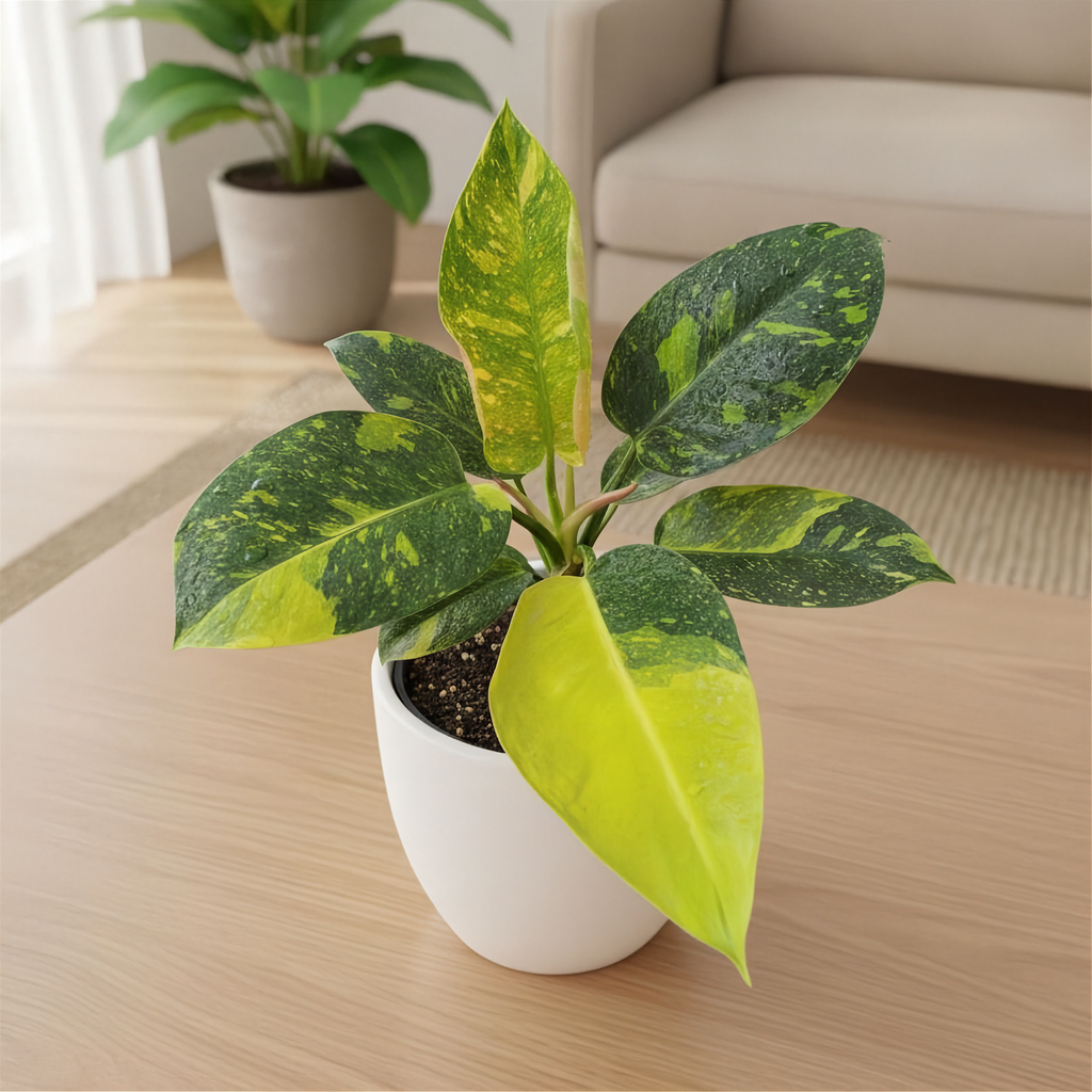 Philodendron Green Congo Variegated